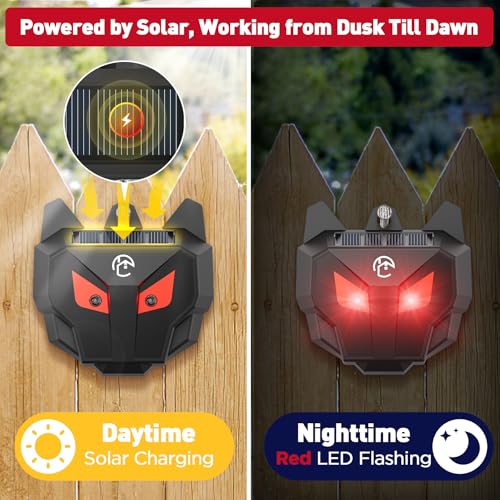 X-PEST Solar Nocturnal Animal Repeller with Red LED Flashing Lights – Effective Coyote, Raccoon, Skunk, Deer & Hawk Deterrent – Waterproof Predator Lights for Yards, Gardens & Chicken Coops - Image 5