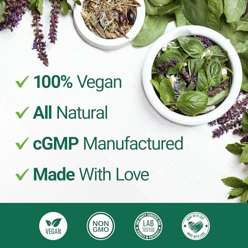 Nested Naturals Luna Melatonin-Free Sleep Supplement - Non-Habit Forming Herbal Sleep Supplement, Adult Bedtime Support, Help Sleeping w/Chamomile, Valerian, L-Theanine - 60 Vegan Capsules - Image 6
