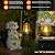 Solar Dog Garden Statue with Lantern – Waterproof Resin Outdoor Decor for Yard, Lawn, Flower Bed, Backyard, Front Yard, Patio, Balcony – Gift for Dog Lovers