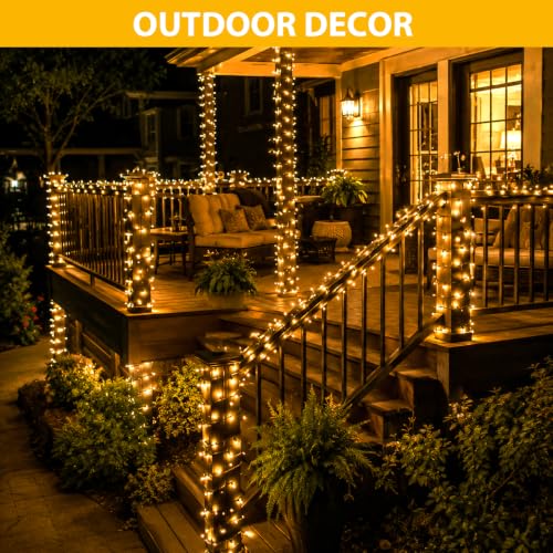 100FT Warm White Christmas String Lights, Outdoor Waterproof LED,Green Wire - image 3