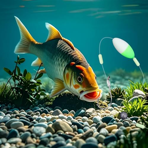 Fish Finder Float Rig, Double-Hook Reverse Bottom Rig, Equipo para Pesca en Surf, Cebo de Pesca para Agua Dulce y Salada, Anzuelos Circulares Catfish 1/0 miniatura 4