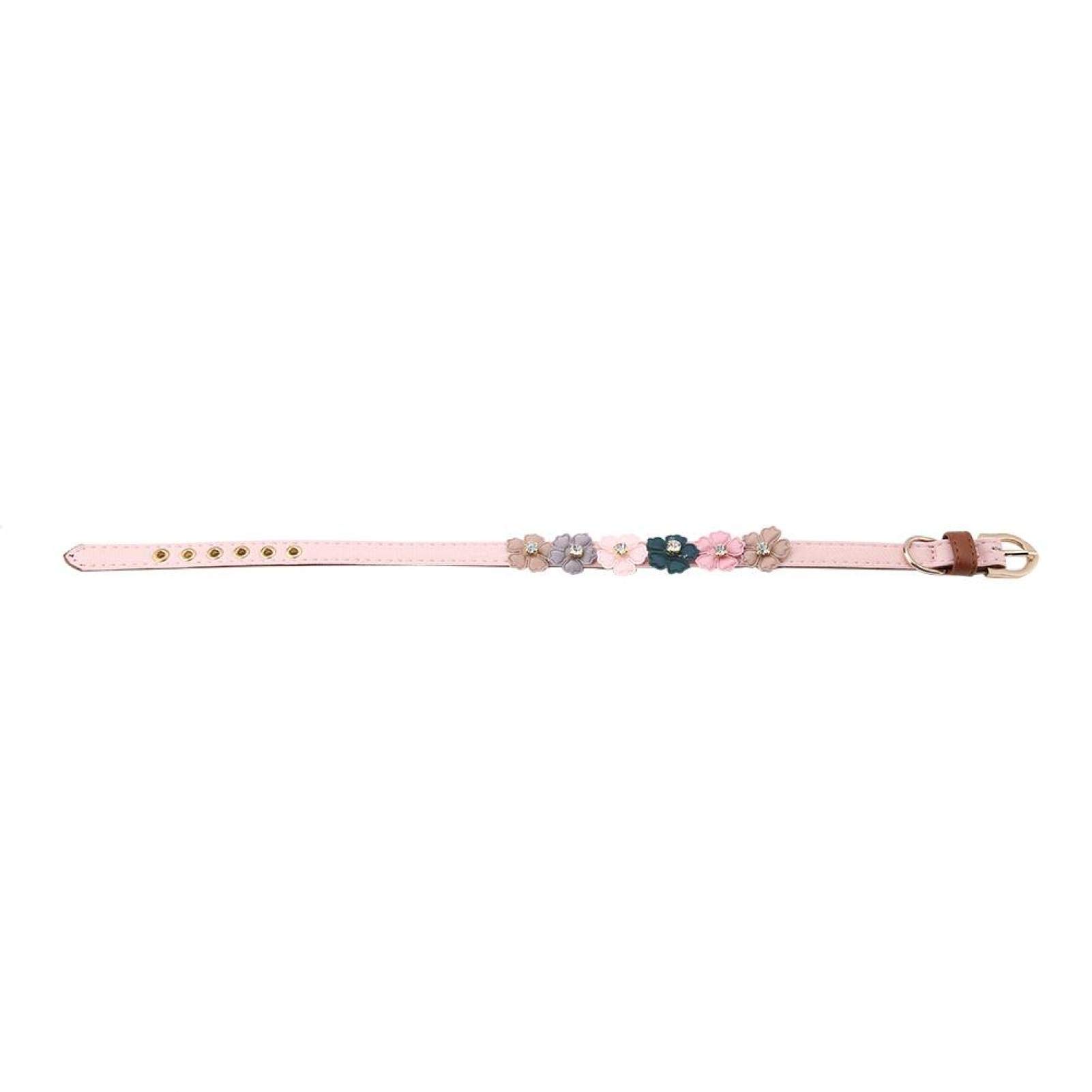 Pet Cat Collar, PU Leder Hundefliege Verstellbare Katzenhundefliege, Lovely Dogs 'Daily Decor 2 Farben für Haustiere Cat Home Dog(Pink, 1.3 * 34cm)