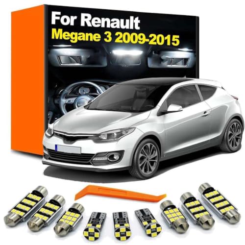 Kit de luces LED interiores para Renault Megane 3: iluminación blanca y brillante para el techo