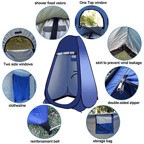 Pop-Up-Tent-Upgrade-Privacy-Shower-Tent-Portable-Outdoor-Sun-Shelter-for-Toilet-Camping-Biking-Beach-Blue