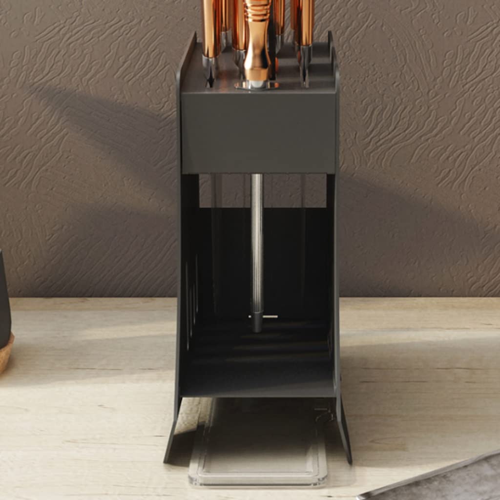 Sujetador de cuchillo Bloque de cuchillas de 7 orificios, acero inoxidable sin cuchillas de cuchillo, con tenedor de cuchilla de drenaje extraíble. Utensilios de cocina Organizador de cuchillos