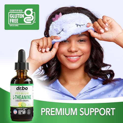 Image of L Theanine 200mg Liquid Drops - Natural Sleep Support & Focus Supplement for Kids & Adults - Vegan, Non-GMO, Gluten Free 200mg Pure L-Theanine Drops Liquid Supplements, Mood Ltheanine for Kids 2 FL Oz
