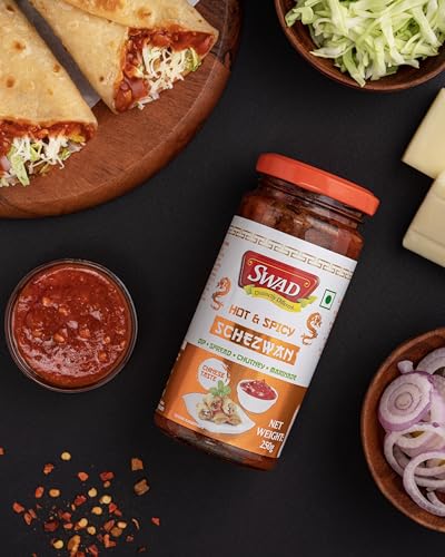 Image of SWAD Hot & Spicy Schezwan 250g Pack of 2 | Dip | Spread | Chutney | Marinate
