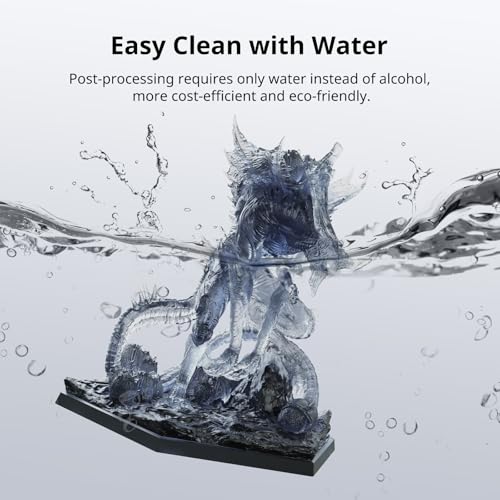 Image of ANYCUBIC Water Washable 3D Printer Resin 2.0, 405nm High Precision 3D Resin, Low Shrinkage Photopolymer Resin for 4K /8K /12K Capable LCD DLP Resin 3D Printer (Smoky Black, 1000g)