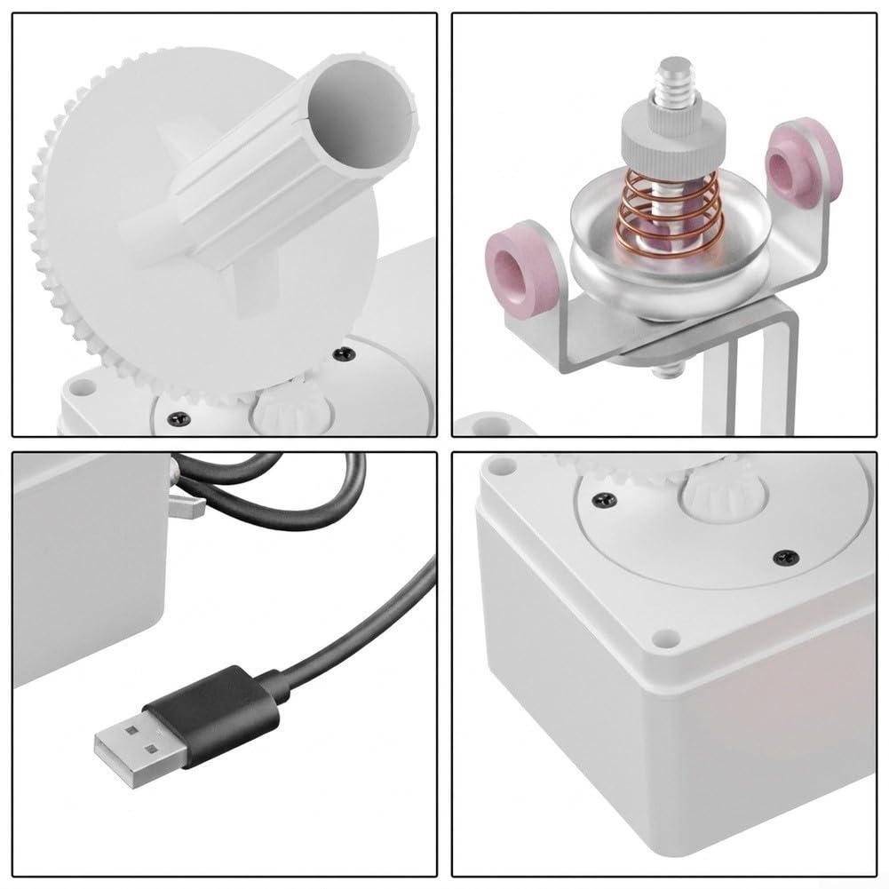 SPORTARC Automatischer Wollwickler USB Kompakt für weiß 15cm Automatischer(high-Speed Version)