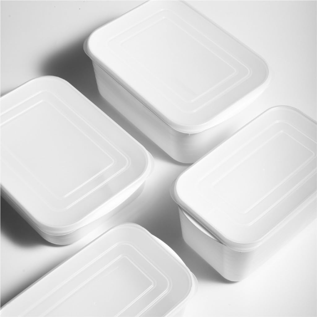 Recipientes para Alimentos Caja de conservación de alimentos sellada de plástico Rectangular for el hogar, caja de almacenamiento de alimentos con papel de nota, caja de bolas de masa for refrigerador