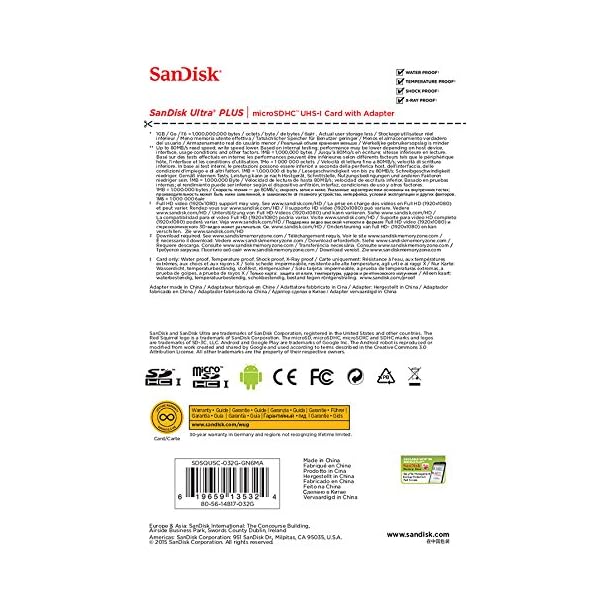SanDisk Ultra Plus microSDHC-Speicherkarte, Klasse 10, bis zu 80 MB/s, inkl. SD-Adapter 32 gb – Bild 5