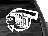 FGD Turbo Diesel Skull Universal Car or Truck Window Decal Sticker 9' X 12' (2td12)