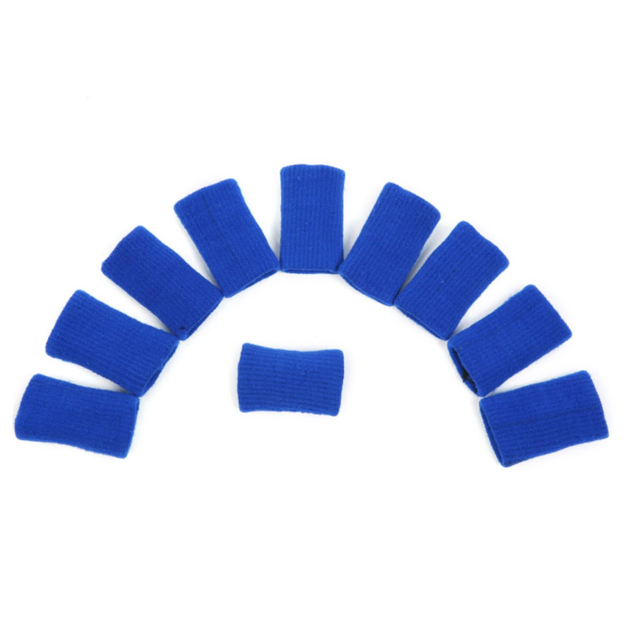 TOVINANNA 10Pieces Elastic Finger Sleeves for Sports Comfortable Thumb Braces Support for Relief and Calluses Breathable Finger Protectors Blue for Joint Protection