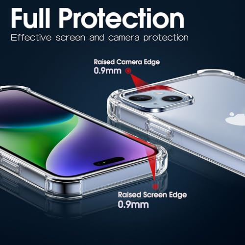 Melomon Clear Case for iPhone 15 (6.1-Inch), with Shockproof Airbag Drop Protection, Anti-Scratch Clear Phone Bumper Cover for iPhone 15, Transparent - Image 4