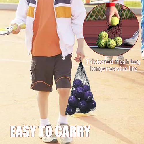 Image of Tennis Balls, Magicorange 12 Pack Advanced Training Tennis Balls Practice Balls, Pet Dog Playing Balls, Come with Mesh Bag for Easy Transport, Good for Beginner Training Ball (Purple)