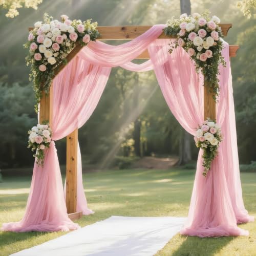 Wedding Arch Draping Fabric 28'' x 20FT Sheer Chiffon Drape Backdrop