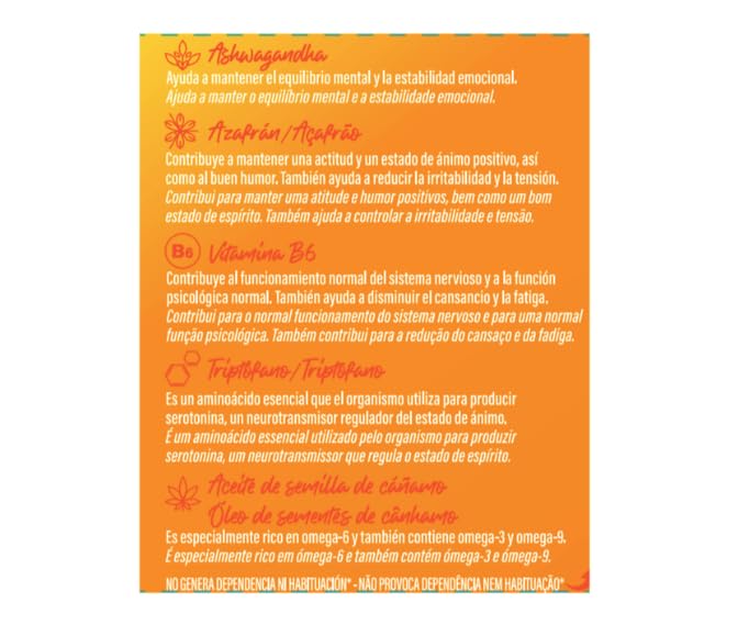 ⁠AQUILEA | Aquilea OnBalance Smile | 60 gominolas | Bienestar anímico y emocional| Ashwagandha, Triptófano, Vitamina B6 y Azafrán | Actitud y ánimo positivos | Buen Humor