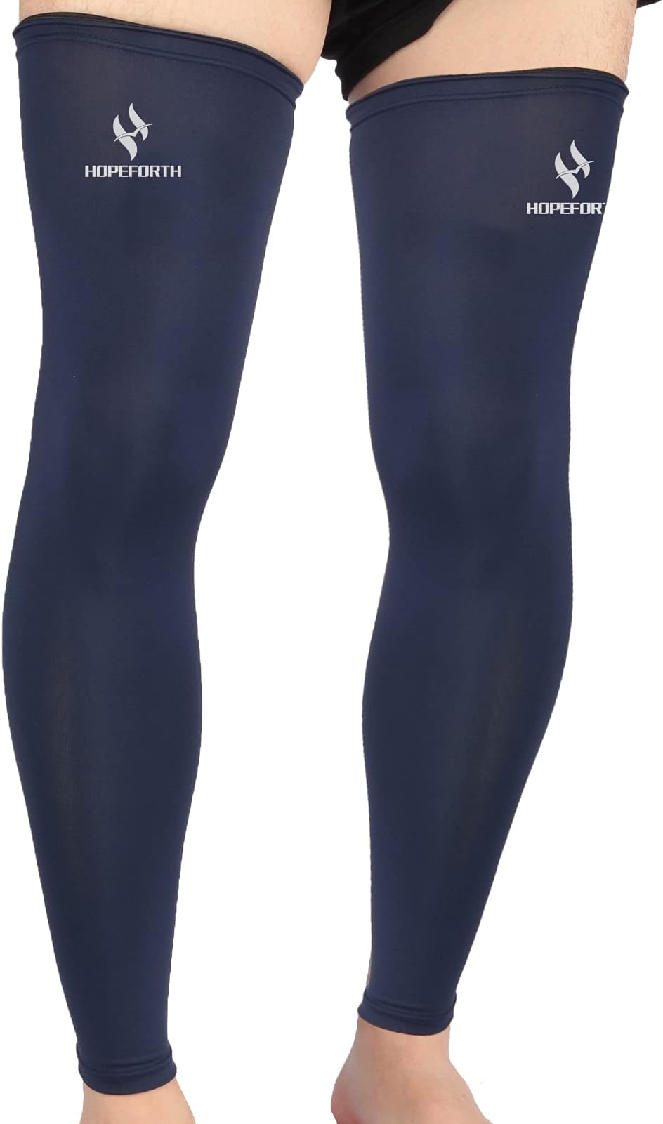 HOPEFORTH2 Pack Leg Sleeves Compression Full Leg Knee Calf Sleeves Warmers UV Protection for Men Women Youth Basketball