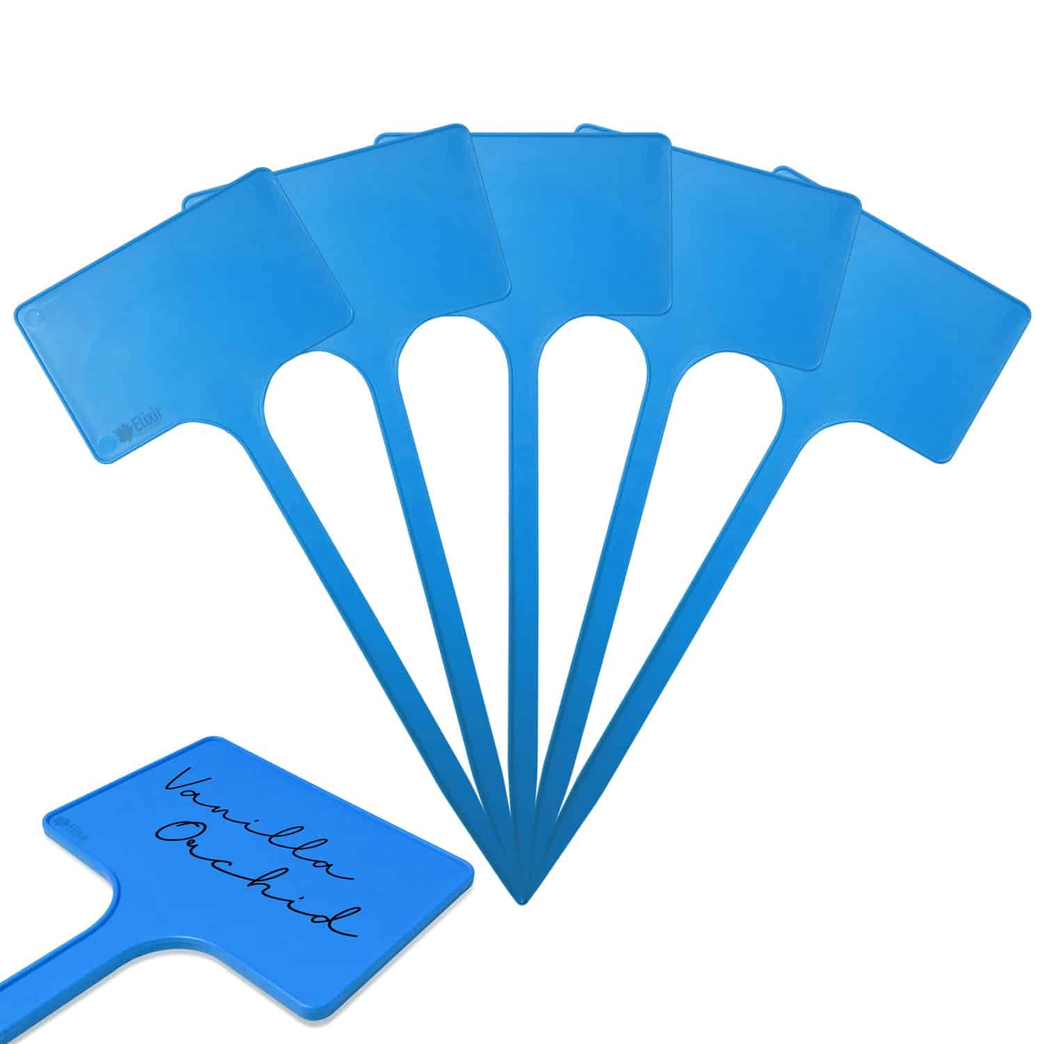 Elixir Gardens Plastic T-Shaped Labels | Plant, Pot & Flower Labelling | SL250 - Blue x 500 โ image 1