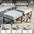 HERA'S HOUSE 5-Piece Metal Wrought Iron Outdoor Conversation Set, 7 Seats