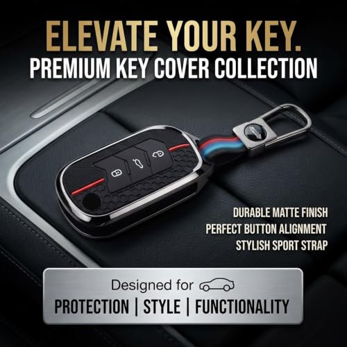 Image of Coll of Fest Luxury Metal Silicon Key Cover Compatible with Mahindra Scorpio N | 3Xo | Xuv 300 | Marazzo | Xuv 700 | Xuv 400 Ev | Bolero | Thar 3 Button Flip Key Glow in the Dark