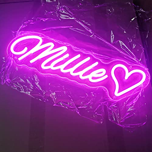 Image of Custom Neon Signs,Personalized Neon Name Sign for Wedding Bedroom Birthday Christmas Party Game Room Home Wall Decor Bar Salon Business Logo Congrats Gifts Led Neon Light Sign (1 Line Text (10 inch-16 inch))