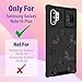Funermei (2in1 for Samsung Galaxy Note 10 Plus Phone Case for Women Butterfly Cute Girls Cover Girly Pretty Black Butterfly Design with Camera Cover and Ring Stand Funda for Galaxy Note 10 Plus Case