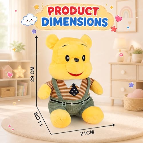 Image of Zest 4 Toyz Soft Toys for Kids (28 Cm) | Cute Stuffed Animal Plush Toy | Baby Toys | Cuddly Honey Teddy Bear for Kids | Cute Bear Soft Toy | Birthday Gift for Boys & Girls