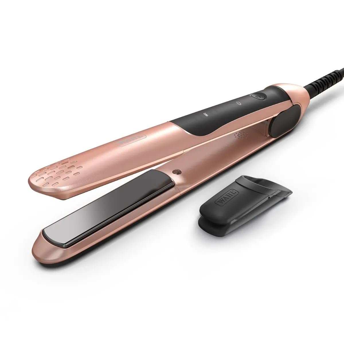 Wahl Pro Glide, Plancha de Queratina Cerámica, 150 a 210 °C, Oro Rosa | Plancha con Placas Cerámicas de Queratina, Temperatura Ajustable 150 a 210 °C, Calienta en 60 Segundos, con Funda