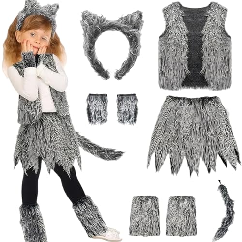 Costumes de cosplay loup ensemble loup-garou 6 pièces sans couture
