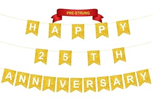 Glittering 25th Anniversary Celebration Backdrop