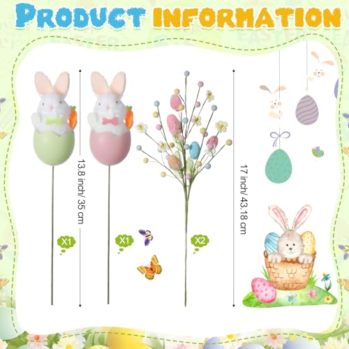 Easter Centerpieces 53% Off - 4 Pcs Artificial Flower Decor - Image 2