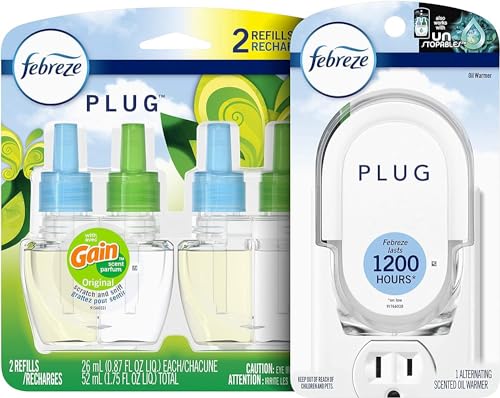 Image of Febreze PLUG, Gain Original, Starter Kit & (2) .87 fl. oz. Refills