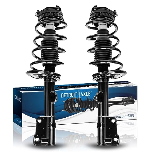 Image of Detroit Axle - Front Struts for 2008 2009 2010 Dodge Grand Caravan Chrysler Town & Country, 2 Struts with Coil Spring Replacement Suspension Ready Strut Shock Assembly