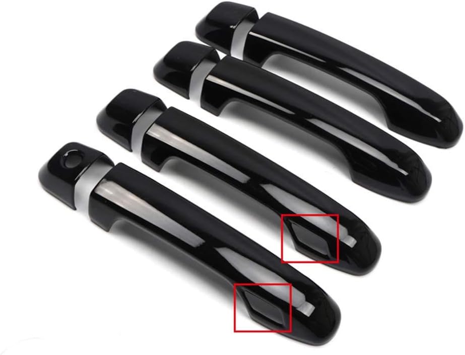 ITrims Door Handle Cover Trim for Toyota 4Runner 4WD N280 Prado J150 2010-2024 2018 2019 2020 2021 Car Styling Accessories Exterior Door Handles 8PCS Black ABS (with Smart Key Holes)