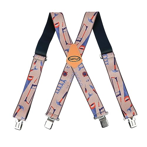 Image of MELOTOUGH Suspenders for Men Heavy Duty for Big and Tall Work Suspenders with Strong Clip for Pants,Jeans