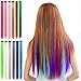 SwirlColor 12 Stück 55cm/21" Multi-Farben-Partei-Highlight auf dem Clip in Hair Fashion Beauty Salon Versorgung gerade Perücken für Frauen (12 pcs glatt)