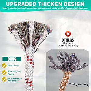 Dog Tie Out Cable for Camping 50ft, Dog Runner for Yard Hold up to 350lbs, Portable Dog Camping Essentials for Outside