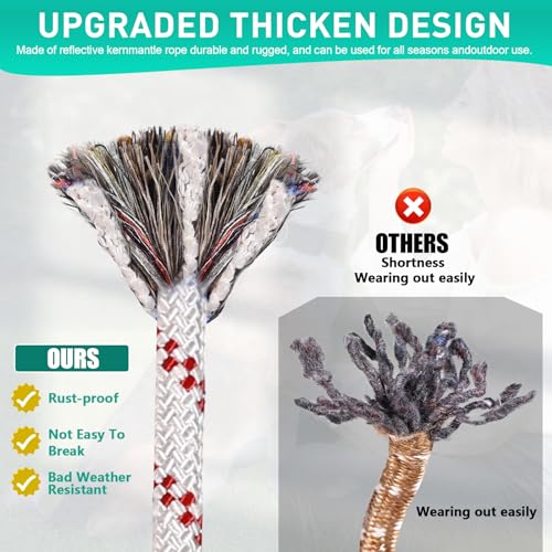 Dog Tie Out Cable for Camping 50ft, Dog Runner for Yard Hold up to 350lbs, Portable Dog Camping Essentials for Outside Dog Tie Out Cable for Camping 50ft, Dog Runner for Yard Hold up to 350lbs, Portable Dog Camping Essentials for Outside