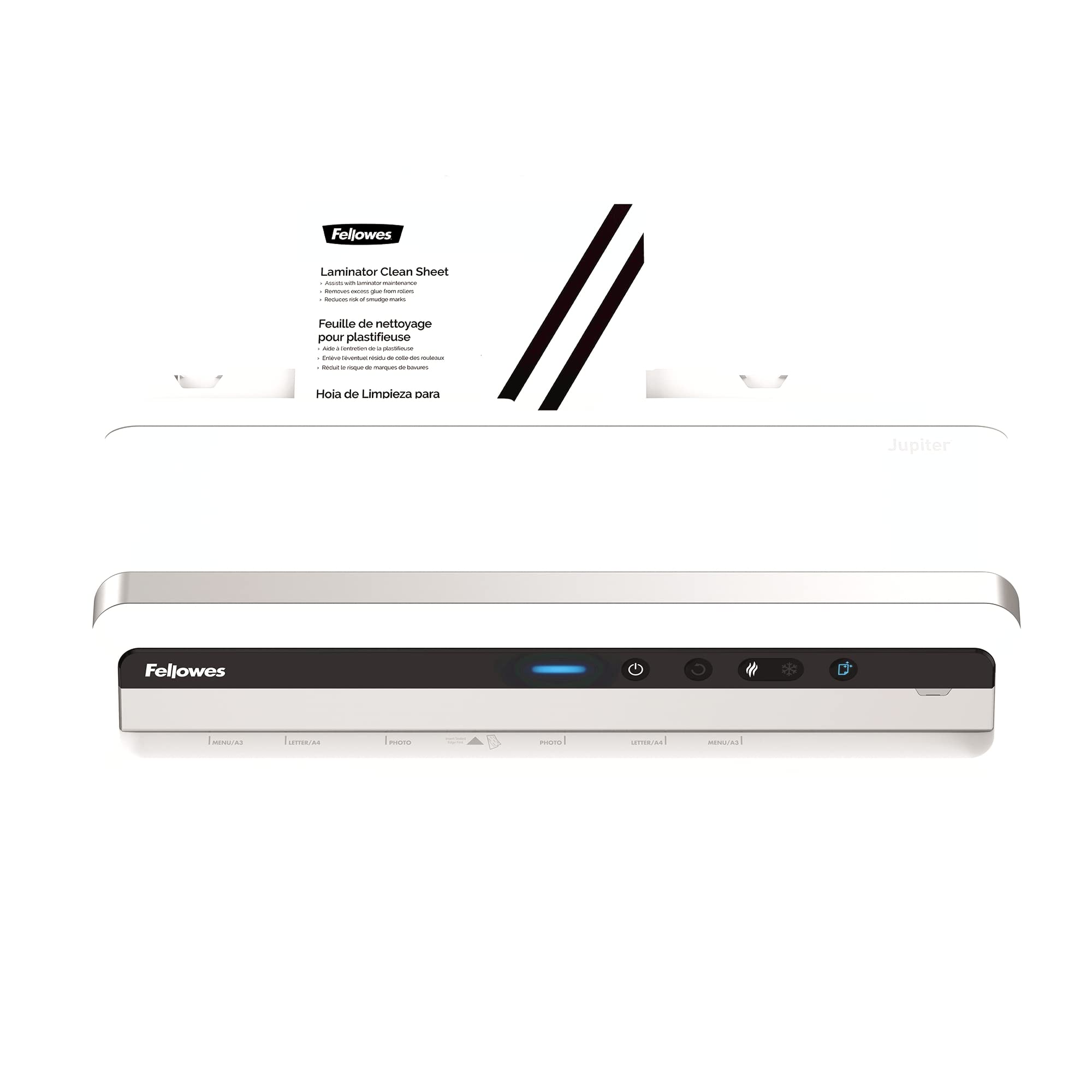 Fellowes Jupiter A3 A3 laminator na gorąco do 250 mikronów, do biura, szybkie nagrzewanie, bieg wsteczny, tryb uśpienia, biały