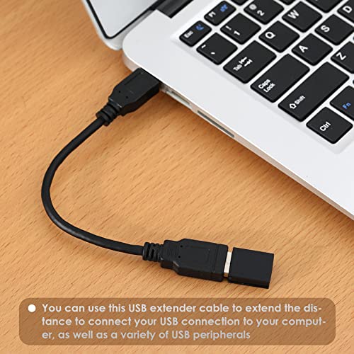 Image of USB 3.0 USB Male A to Female A High Speed Standard USB Extension Cable - Extender to USB Hub,Black 8 Inch
