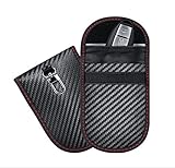 ▲ 【NÜTZLICHKEIT】 Die kleinere / vordere Tasche ist strahlungsfrei und eignet sich am besten zur Aufbewahrung von Ausweisen, Bankkarten usw. Die größere / hintere Tasche dient zur Signalblockierung und eignet sich am besten zur Aufbewahrung von Autoschlüsselanhängern.