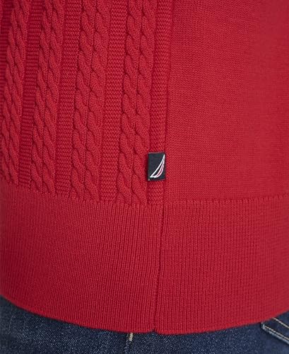 Image of Nautica Women's V-Neck Cable Polo Long Sleeve