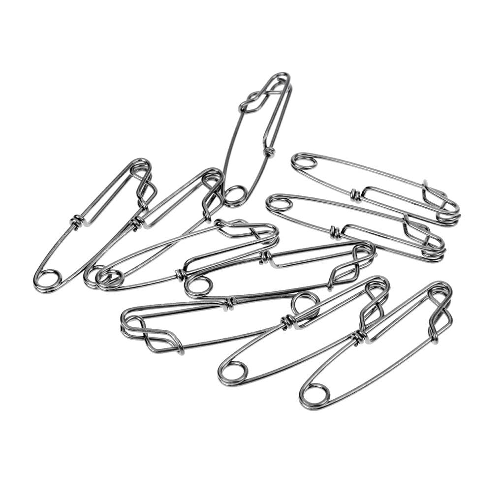 LOVIVER 60Pcs Edelstahl Long Line Longline Clip Zum Angeln Snapper Oder Shark S.
