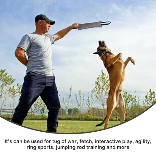 Beisswurst Für Hunde, 2 Stück 30cm Jute Beisswurst, Beißwursts Hunde Mit 2 Griff, Sehr Robustes Hundes Beisswursts, Hundes Training Zubehör, Zerrspielzeug Hund Zum Training Zerrspielzeug (Grau)