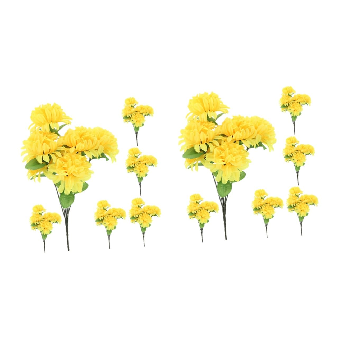 Generic 2pcs 6 Artificial Bouquet Cemetery Chrysanthemum Flower Layout Cemetery Chrysanthemum Prop Chrysanthemum Stem Headstone Chrysanthemum Artificial Graveyard Flower Tomb Chrysanthemum