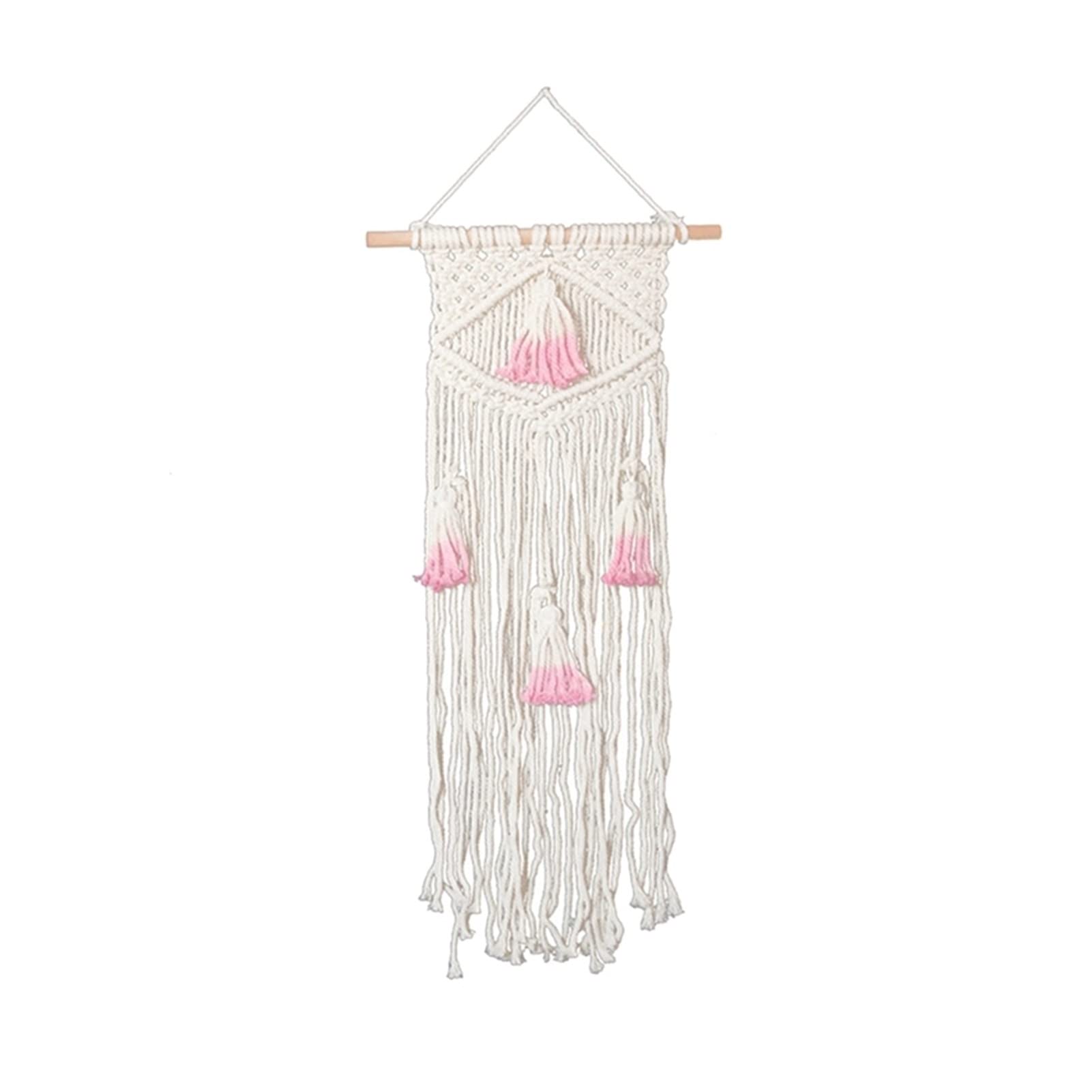 CRYSEU Macrame Wall Hanging Tapestry Handwoven Art with Tassel