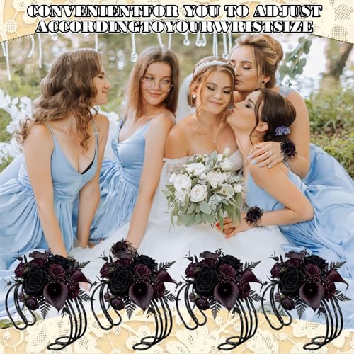 Bracelet de poignet de mariage réglable et confortable - Lot de 4