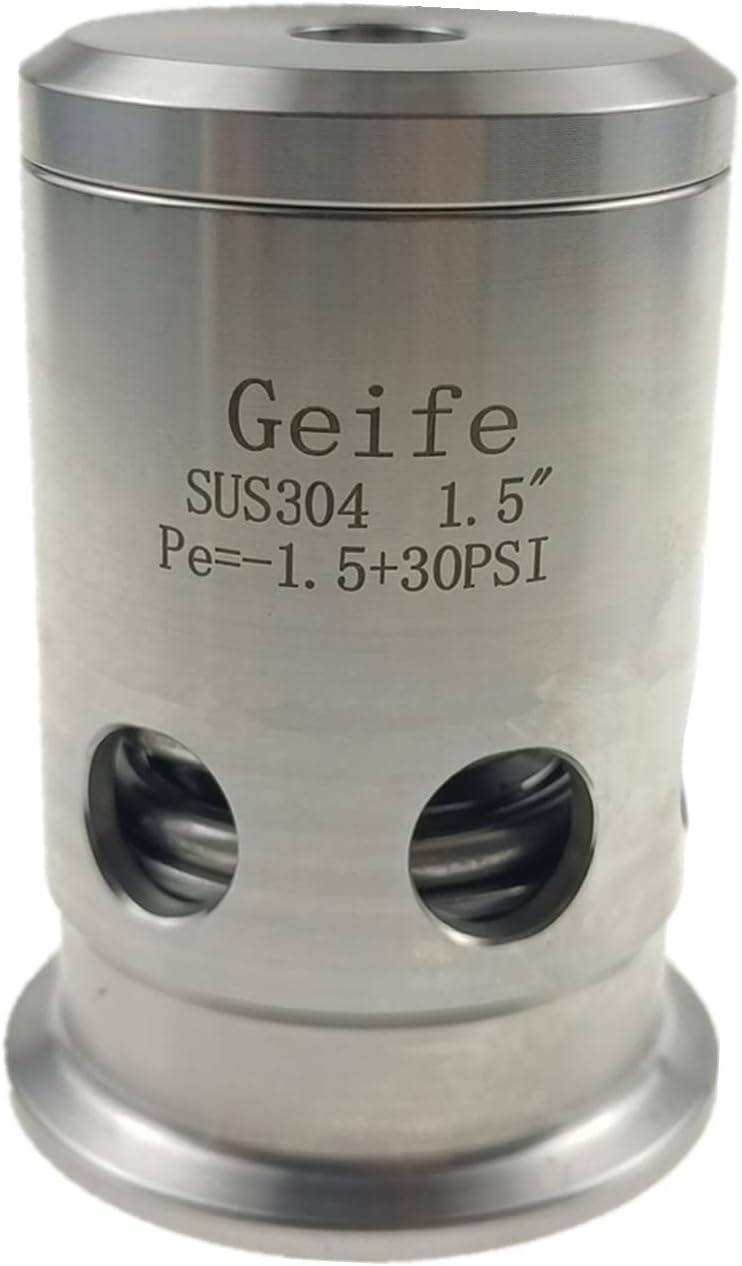 1.5" Tri Clamp PRV 15psi Pressure Release and Vacuum Broken Valve Stainless Steel 304 (15 psi)