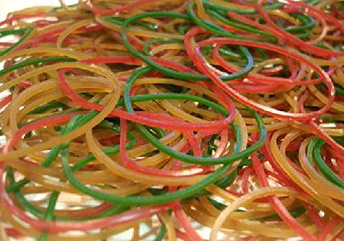 Rubber Bands 200 Pcs Size 2Inch Assorted Color Stretchable Rubber Elastics Bands General Purpose Elastic Stretchable Bands Sturdy Rubber Bands for Home Or Office
